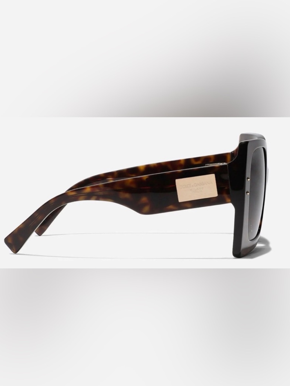NWT [Dolce & Gabanna] DNA Oversized Squared Luxury Sunglasses in Havana - Picture 4 of 15